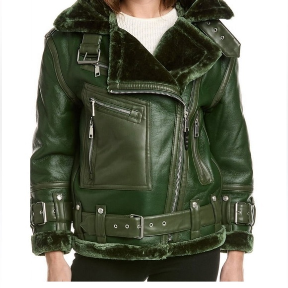 Rebecca Minkoff Jackets & Blazers - Rebecca Minkoff Faux
Leather and Faux Fur Moto‎ Jacket